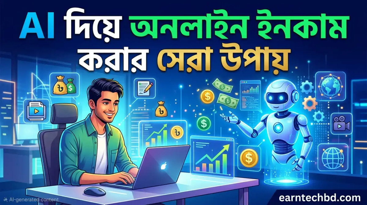 AI দিয়ে অনলাইন ইনকাম করার সেরা উপায় (সম্পূর্ণ বাংলা গাইড)