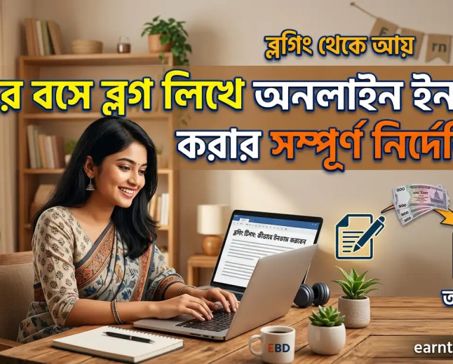 Earn Tech bd থেকে ঘরে বসে ব্লগ লিখে অনলাইন ইনকাম করার সম্পূর্ণ নির্দেশিকা 