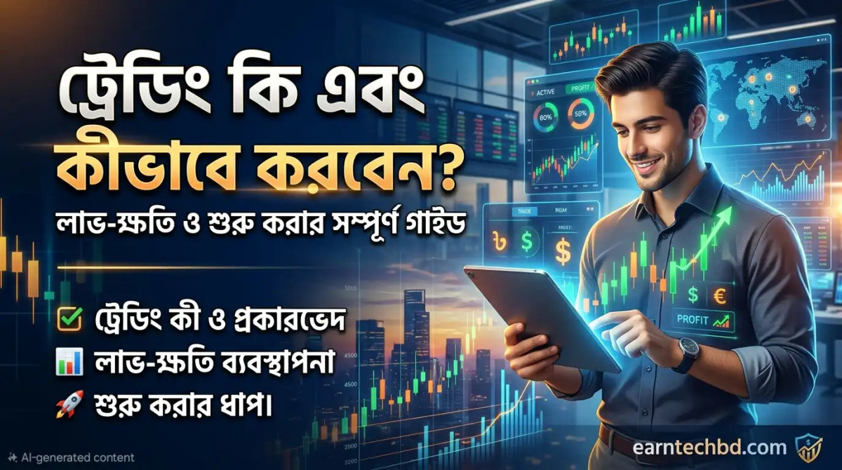 ট্রেডিং কি এবং কীভাবে করবেন? লাভ-ক্ষতি ও শুরু করার সম্পূর্ণ গাইড