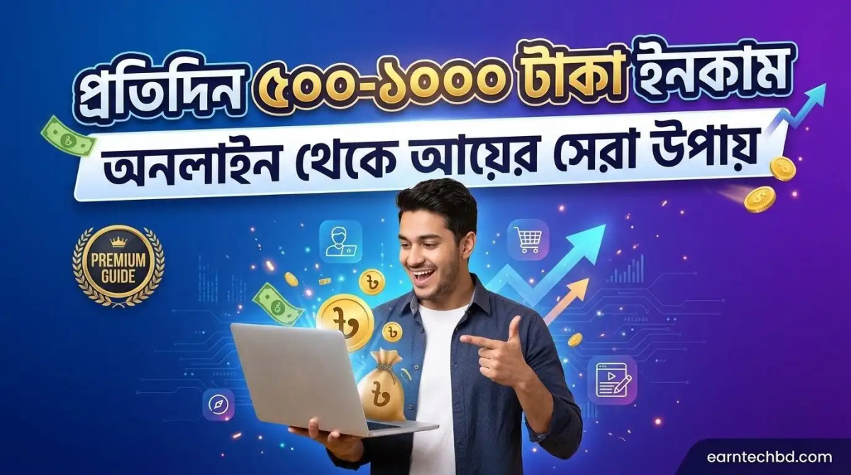প্রতিদিন ৫০০-১০০০ টাকা ইনকাম: অনলাইন থেকে আয়ের সেরা উপায়