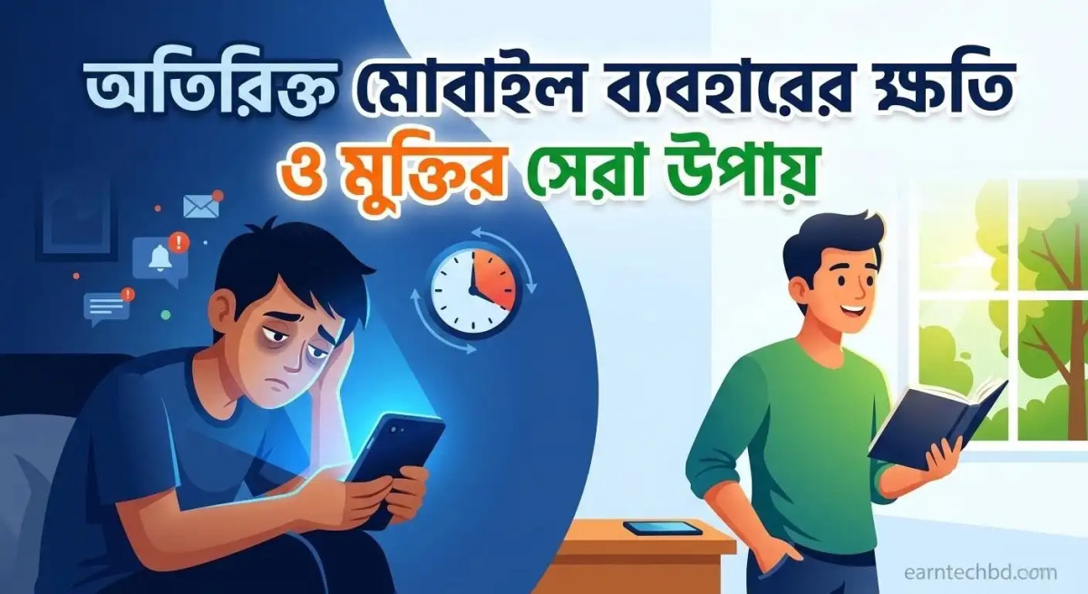 অতিরিক্ত মোবাইল ব্যবহারের ক্ষতি ও মুক্তির সেরা উপায়