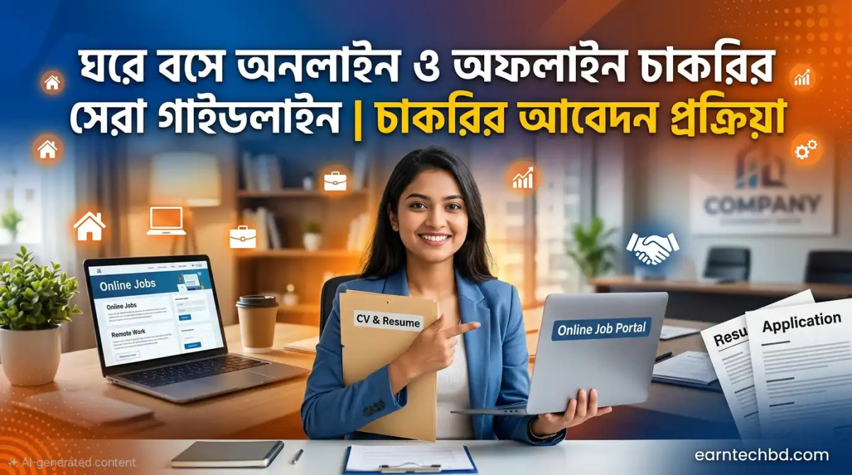 ঘরে বসে অনলাইন ও অফলাইন চাকরির সেরা গাইডলাইন | চাকরির আবেদন প্রক্রিয়া
