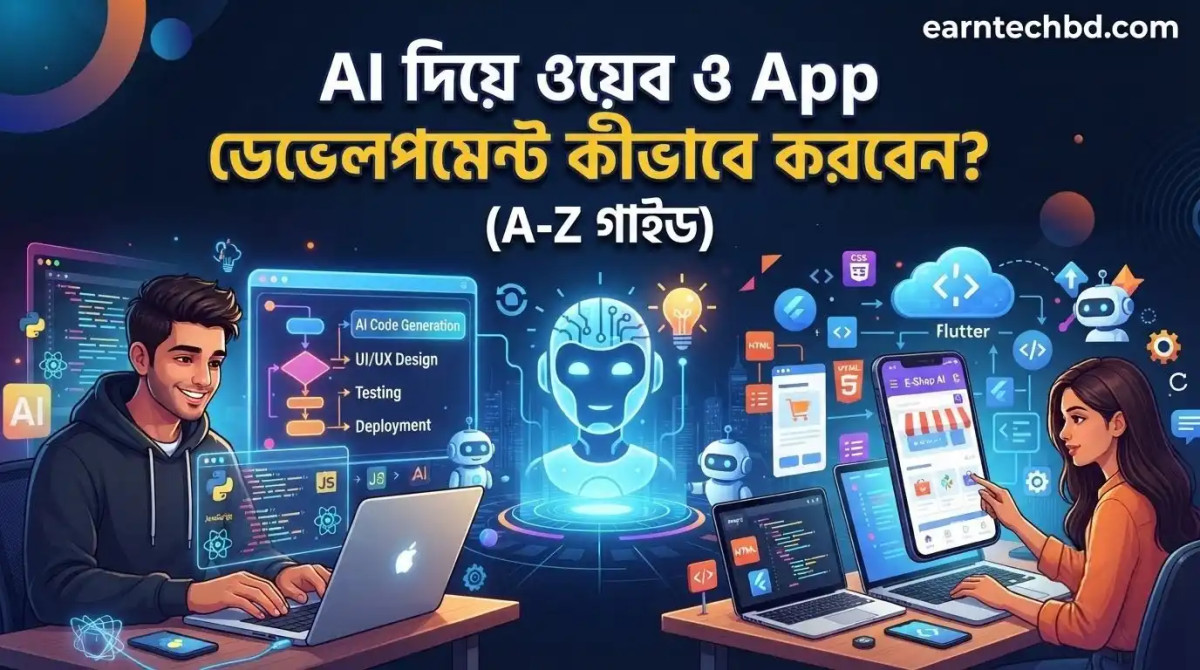 AI দিয়ে ওয়েব ও App ডেভেলপমেন্ট কীভাবে করবেন? (A-Z গাইড)