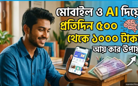 মোবাইল ও AI দিয়ে প্রতিদিন ৫০০ থেকে ১০০০ টাকা আয় করার ৭টি গোপন উপায়